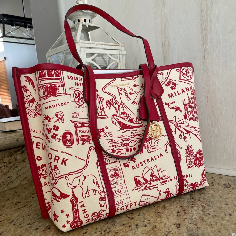 New Tory Burch Perry printed canvas & leather - Picture 12 of 13